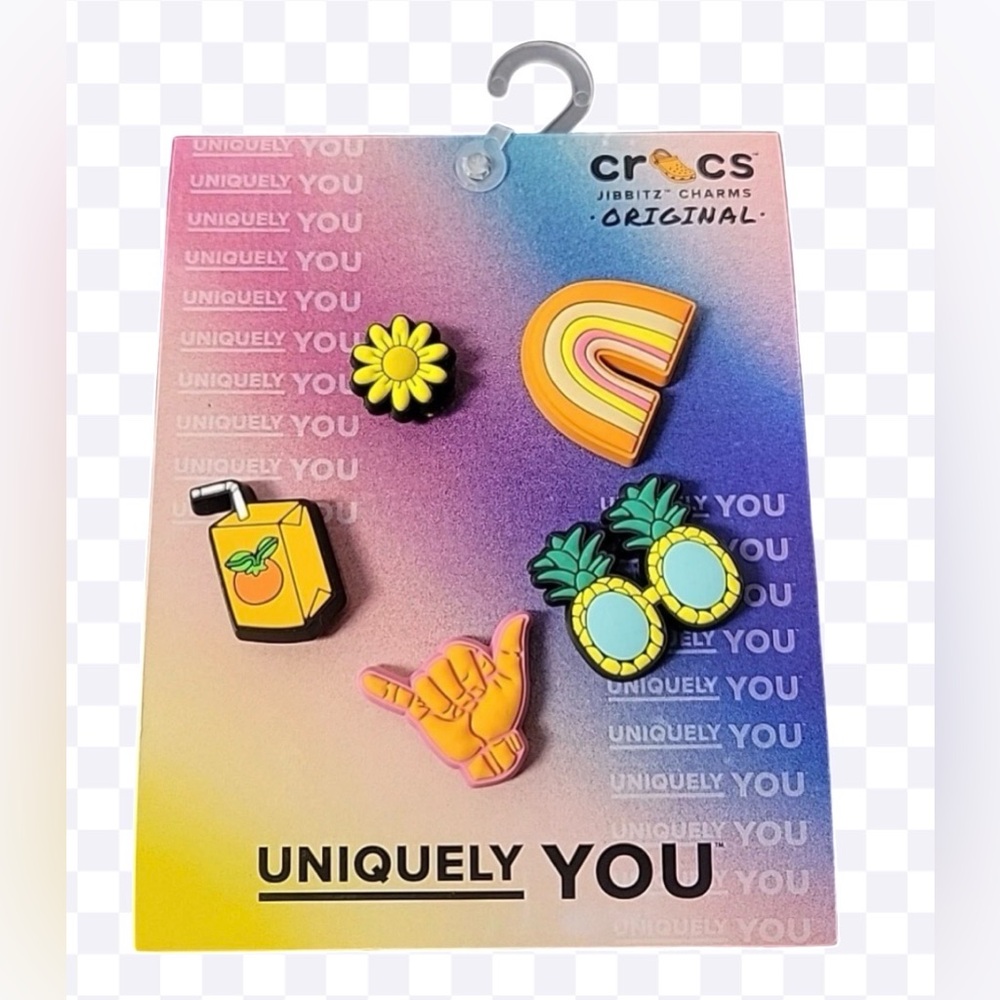 CROCS Uniquely You Jibbitz "Sunshine Is Fine" 5-pack NEW